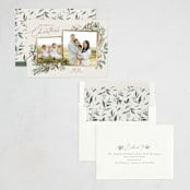 "Pine Duo" - Holiday Cards in Ash by Everett Paper Goods - Assembled
