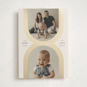 "Criss Cross" - Holiday Cards in Eggnog by Leah Bisch - Front