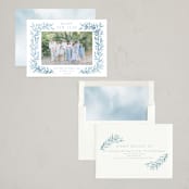 "Laurel Evergreen" - Holiday Cards in Glacier by Petra Kern - Assembled
