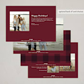 "Foiled script" - Holiday Cards in Mulled Wine by Creo Study - Back of Card Options