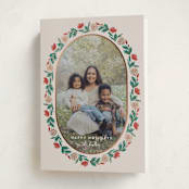 "Laurel Edge" - Holiday Cards in Eggnog by Amy Kross - Folded Card