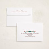 "Laurel Edge" - Holiday Cards in Eggnog by Amy Kross - FREE Recipient Addressing
