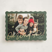 "Oh what fun script" - Holiday Cards in Forest by Karidy Walker - Front
