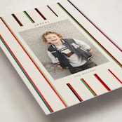 "Colorful Stripes" - Holiday Cards in Champagne by Baumbirdy - Detail