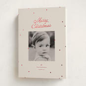 "dainty dots" - Holiday Cards in Cherry by Ellen Schlegelmilch - Folded Card