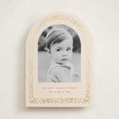 "Gilded Florals" - Holiday Cards in Eggnog by Mansi Verma - Front