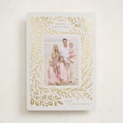 "Gilded Forest" - Holiday Cards in Buttercream by Alethea and Ruth - Front