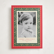 "Folkloric" - Holiday Cards in Holly Berry by Olivia Raufman - Front