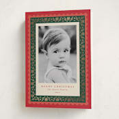 "Folkloric" - Holiday Cards in Holly Berry by Olivia Raufman - Folded Card