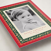 "Folkloric" - Holiday Cards in Holly Berry by Olivia Raufman - Detail