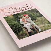 "Sleighs" - Holiday Cards in Spice by Megan Davis - Detail
