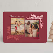 "Winter Foliage" - Holiday Cards in Holly by Hudson meet Rose - Front