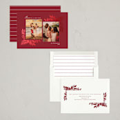 "Winter Foliage" - Holiday Cards in Holly by Hudson meet Rose - Assembled