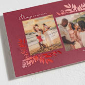 "Winter Foliage" - Holiday Cards in Holly by Hudson meet Rose - Detail