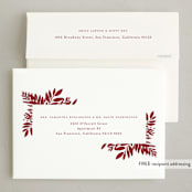 "Winter Foliage" - Holiday Cards in Holly by Hudson meet Rose - FREE Recipient Addressing