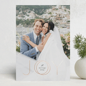 "Rings of Joy" - Holiday Cards in Midnight by Erica Krystek - Front