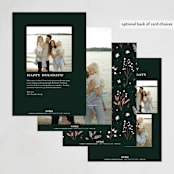 "Rings of Joy" - Holiday Cards in Midnight by Erica Krystek - Back of Card Options