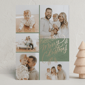 "Merry Stack" - Holiday Cards in Forest by Wildfield Paper Co - Front