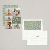 "Merry Stack" - Holiday Cards in Forest by Wildfield Paper Co - Assembled