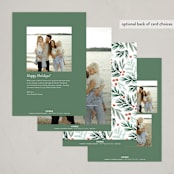 "Joy Wreath Snapshots" - Holiday Cards in Sweet Potato by Alethea and Ruth - Back of Card Options