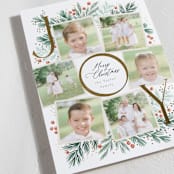 "Joy Wreath Snapshots" - Holiday Cards in Sweet Potato by Alethea and Ruth - Detail