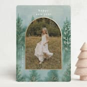 "Deepest Forest" - Holiday Cards in Evergreen Forest by Petra Kern - Front