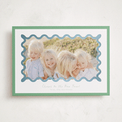 "Party Squiggle" - Holiday Cards in Spearmint by Blustery August - Front