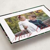 "Yule Plaid" - Holiday Cards in Hunter Green by Cindy Reynolds - Detail