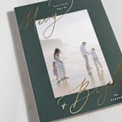 "bright+merry" - Holiday Cards in Evergreen by Carolyn Nicks - Detail