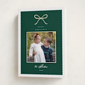 "Scallop Bow" - Holiday Cards in Pine by Emily Betts - Folded Card