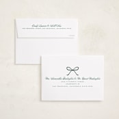 "Scallop Bow" - Holiday Cards in Pine by Emily Betts - FREE Recipient Addressing