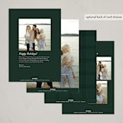 "side greeting" - Holiday Cards in Evergreen by Carolyn Nicks - Back of Card Options