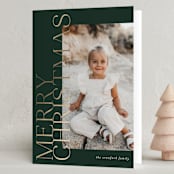 "side greeting" - Holiday Cards in Evergreen by Carolyn Nicks - Folded Card