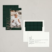 "side greeting" - Holiday Cards in Evergreen by Carolyn Nicks - Assembled