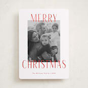 "Merry Statement" - Holiday Cards in Peppermint by Kacey Kendrick Wagner - Front
