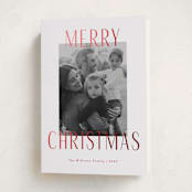 "Merry Statement" - Holiday Cards in Peppermint by Kacey Kendrick Wagner - Folded Card