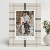 "Window Pane" - Holiday Cards in Vanilla by Cindy Reynolds - Front