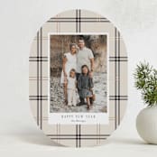 "Window Pane" - Holiday Cards in Vanilla by Cindy Reynolds - Front