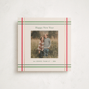 "Perfectly Plaid" - Holiday Cards in Vanilla by Poised Avenue - Front