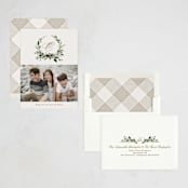 "Rustic Wreath" - Holiday Cards in Vintage by Kate Ahn - Assembled