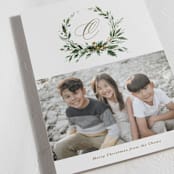 "Rustic Wreath" - Holiday Cards in Vintage by Kate Ahn - Detail