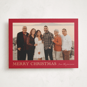 "Engraved Holiday" - Holiday Cards in Cherry by Chris Griffith - Front