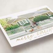 "The Merry" - Holiday Cards in Marshmallow by Tamara Hilje - Detail