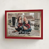 "Modern details" - Holiday Cards in Poinsettia by Stacey Meacham - Folded Card