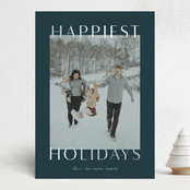 "Gilded greeting" - Holiday Cards in Winter Night by Ekko Studio - Front