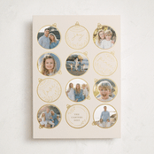 "Gilded ornaments" - Holiday Cards in Clay by Teju Reval - Front
