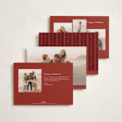 "Gilt Greens" - Holiday Cards in Cranberry by Laura Hankins - Back of Card Options