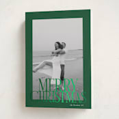 "The Bold Border" - Holiday Cards in Pine by Brianne Larsen - Folded Card