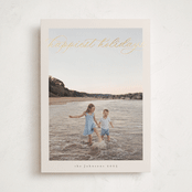 "Serene" - Holiday Cards in Champagne by Nicole Walsh - Front