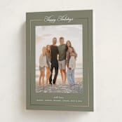 "Greenwich" - Holiday Cards in Sage by Melanie Kosuge - Folded Card